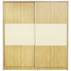 Dulap Milano cu usi culisante, 206 x 220 x 60 cm, Sonoma / Vanilie